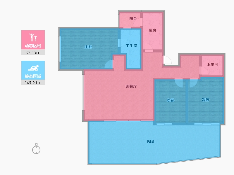 云南省-保山市-翰樘城逸府-153.11-户型库-动静分区