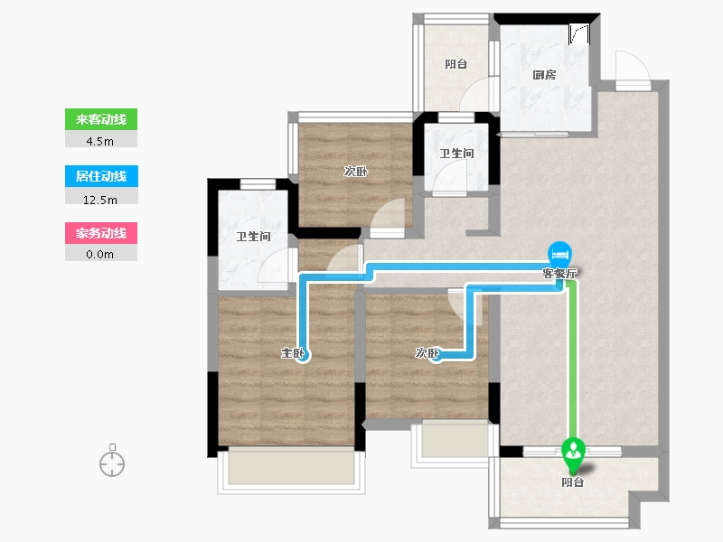 四川省-内江市-昌建君悦府-80.00-户型库-动静线