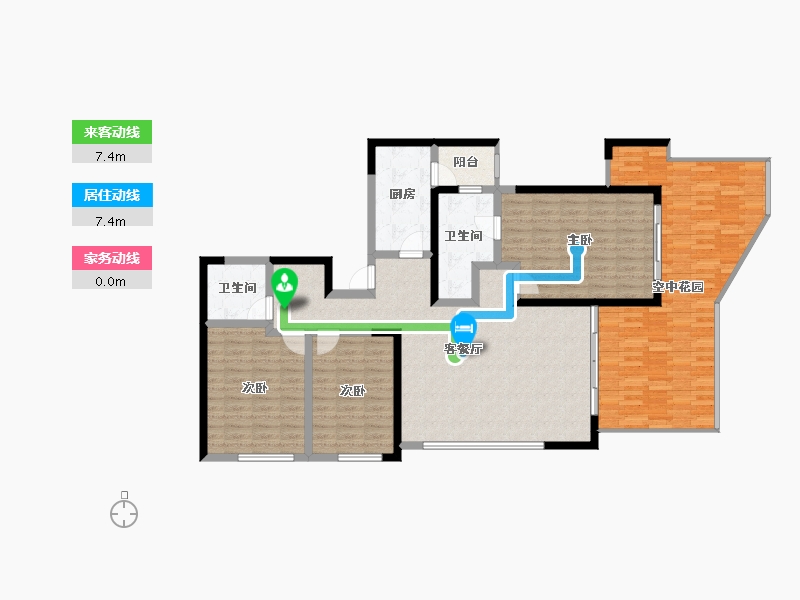 云南省-保山市-翰樘城逸府-140.36-户型库-动静线