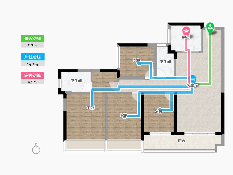 广东省-佛山市-龙光天誉-101.88-户型库-动静线