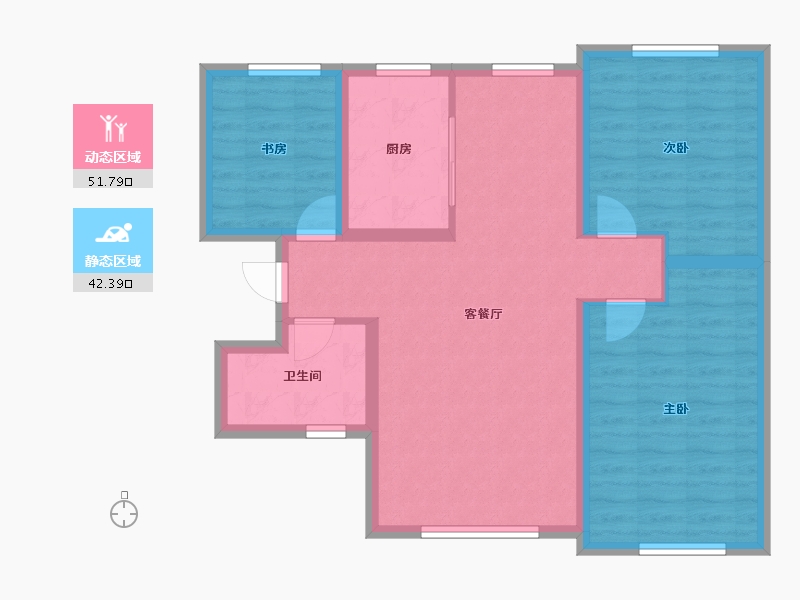 河北省-保定市-舒家苑-84.39-户型库-动静分区