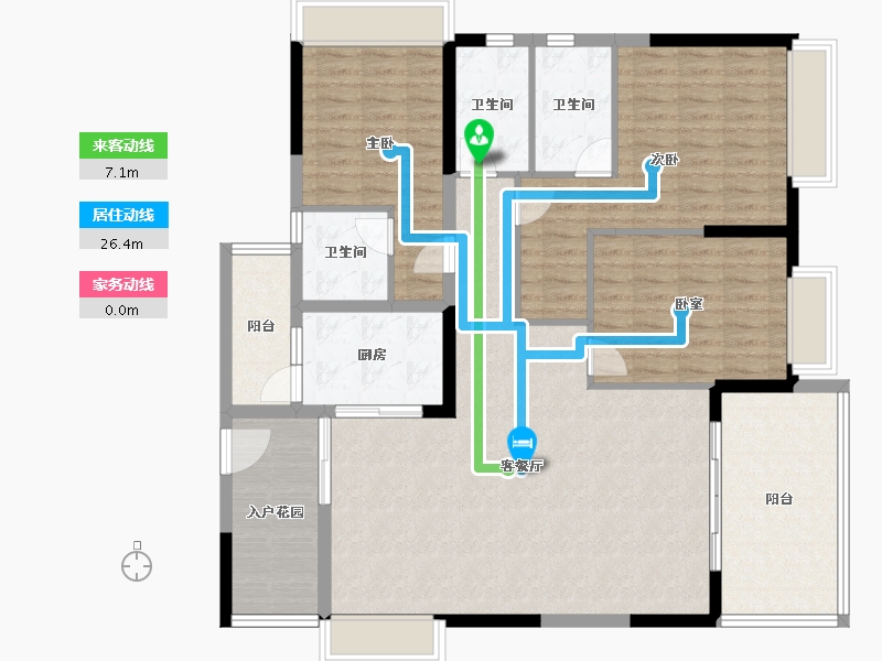 广东省-中山市-裕港豪庭-135.24-户型库-动静线