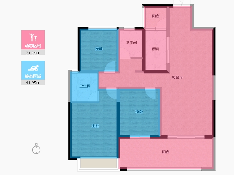 云南省-红河哈尼族彝族自治州-缙颐·云间阙府-101.06-户型库-动静分区