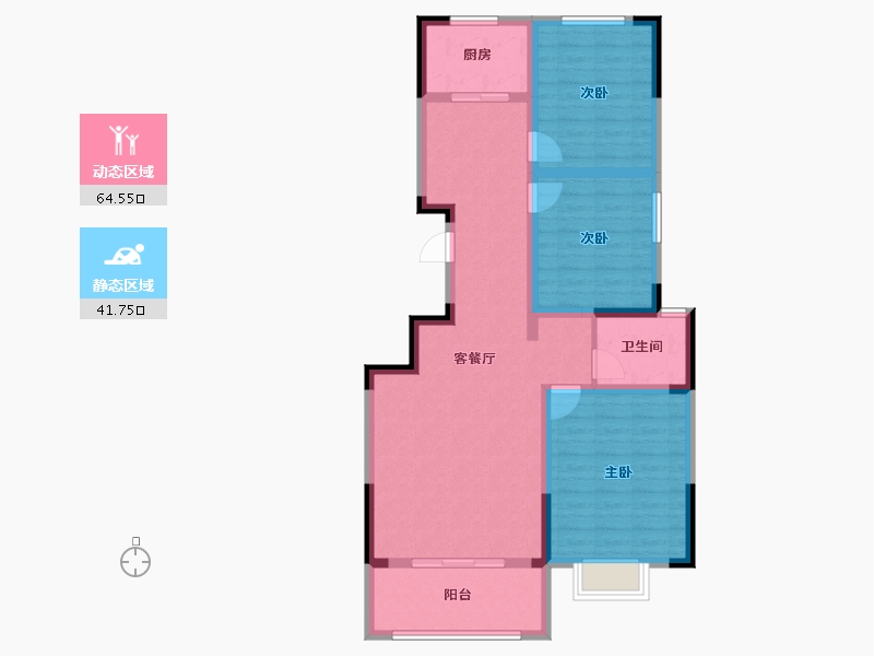 河南省-信阳市-信合史河春天-94.89-户型库-动静分区