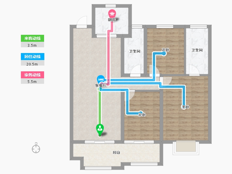 河南省-南阳市-中奥唐河府-95.20-户型库-动静线