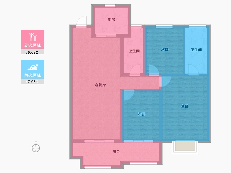 河南省-南阳市-中奥唐河府-95.20-户型库-动静分区