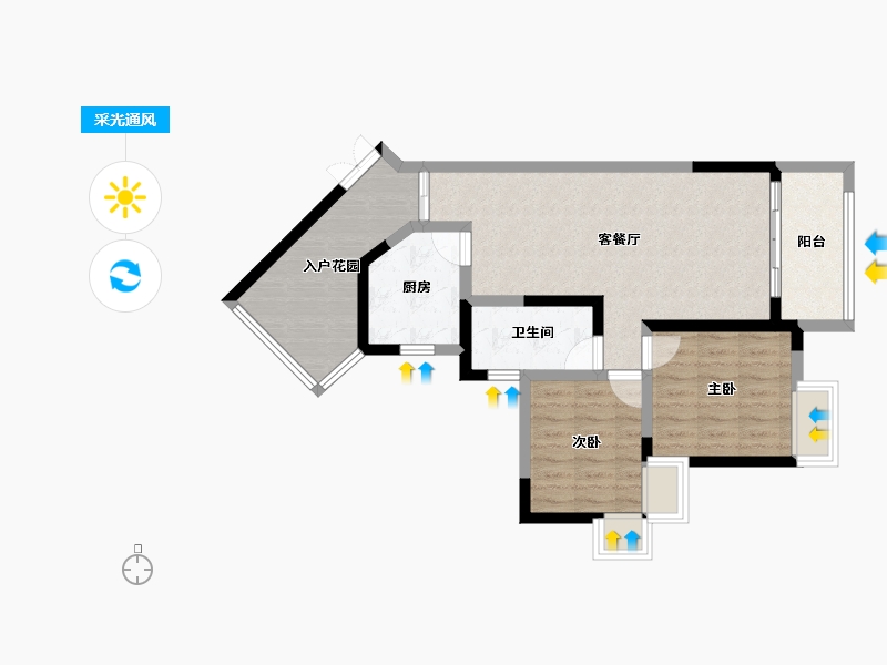 云南省-红河哈尼族彝族自治州-林雲凤凰城-69.36-户型库-采光通风