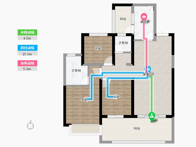 云南省-红河哈尼族彝族自治州-缙颐·云间阙府-93.16-户型库-动静线