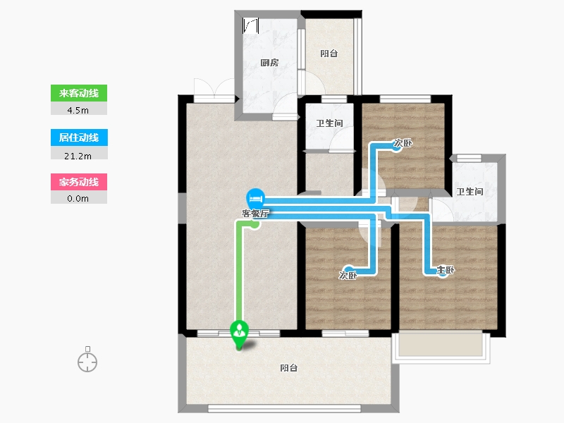 云南省-红河哈尼族彝族自治州-缙颐·九樾壹号-88.00-户型库-动静线