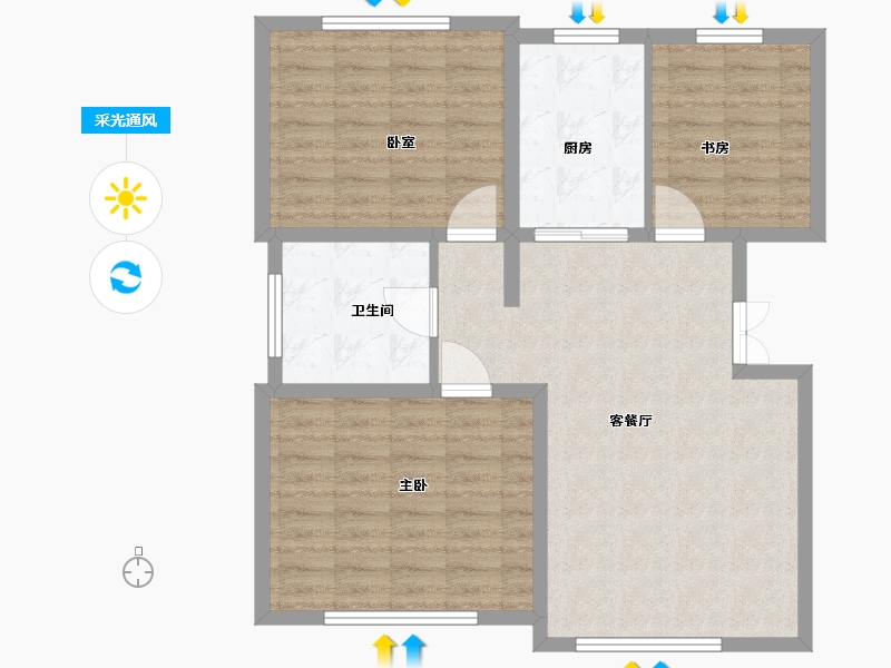 河北省-保定市-舒家苑-87.00-户型库-采光通风