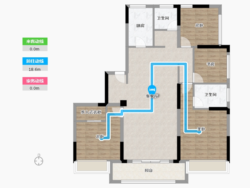 浙江省-台州市-曙光平桥首府-111.92-户型库-动静线