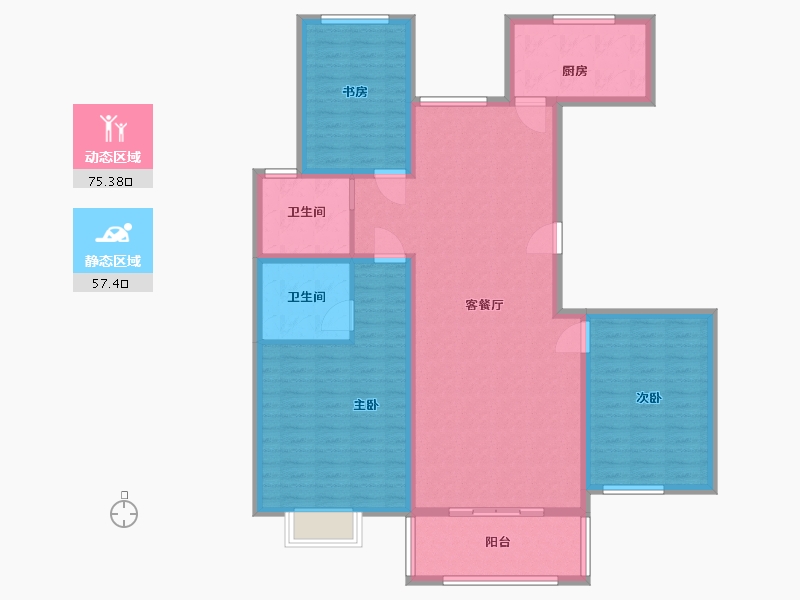 河北省-邢台市-中央公园-120.00-户型库-动静分区