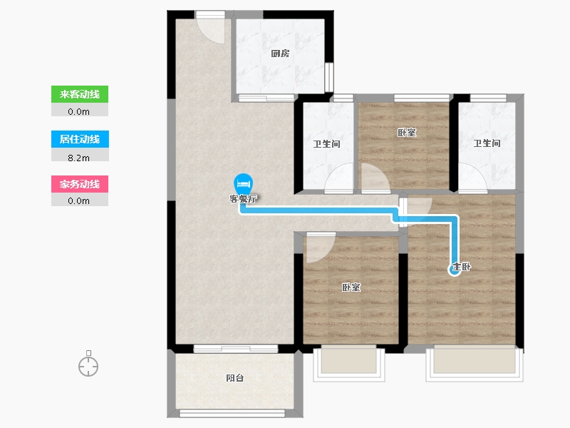 河南省-南阳市-建业龙悦城-84.80-户型库-动静线