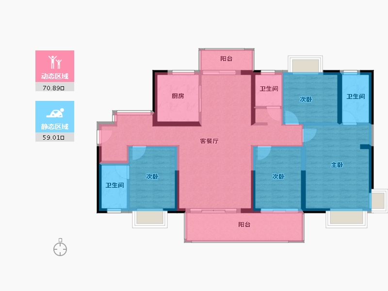 广东省-东莞市-海德琥珀臺-117.04-户型库-动静分区