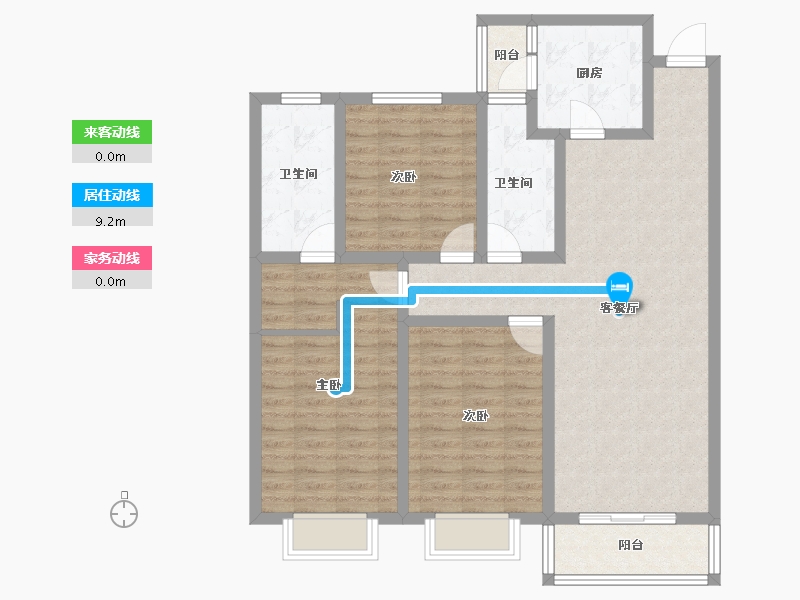 河南省-安阳市-林州鼎胜银河湾二期-102.14-户型库-动静线