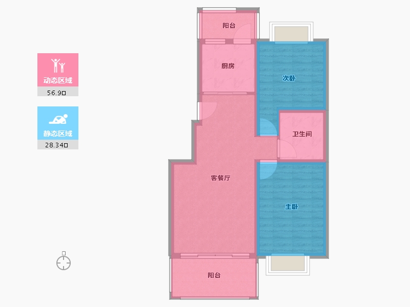 北京-北京市-世界名园-76.70-户型库-动静分区