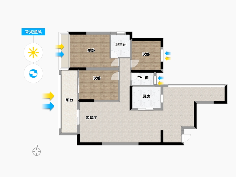 广东省-惠州市-石湾-180.00-户型库-采光通风