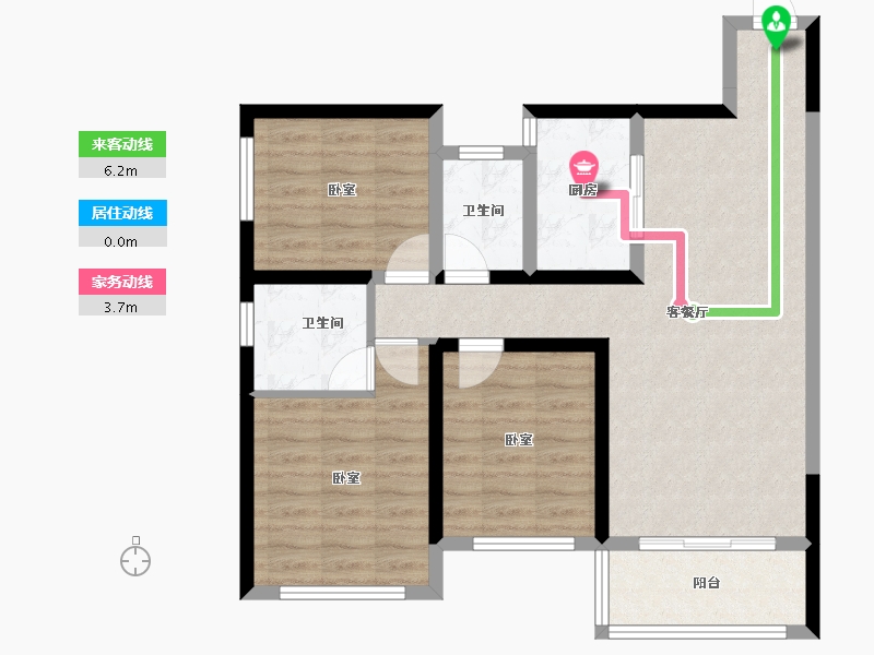 四川省-绵阳市-品润枫景壶-79.14-户型库-动静线