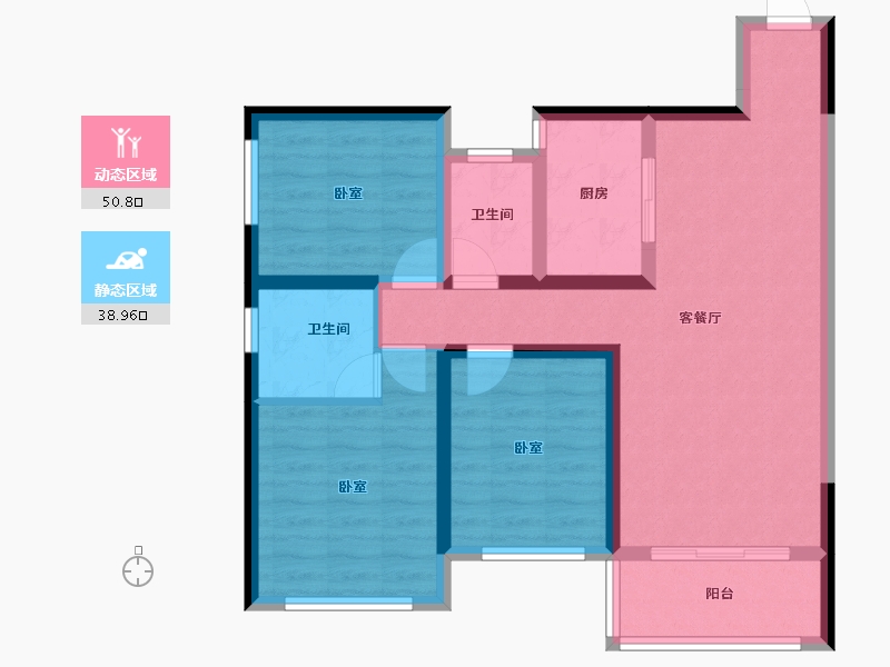 四川省-绵阳市-品润枫景壶-79.14-户型库-动静分区