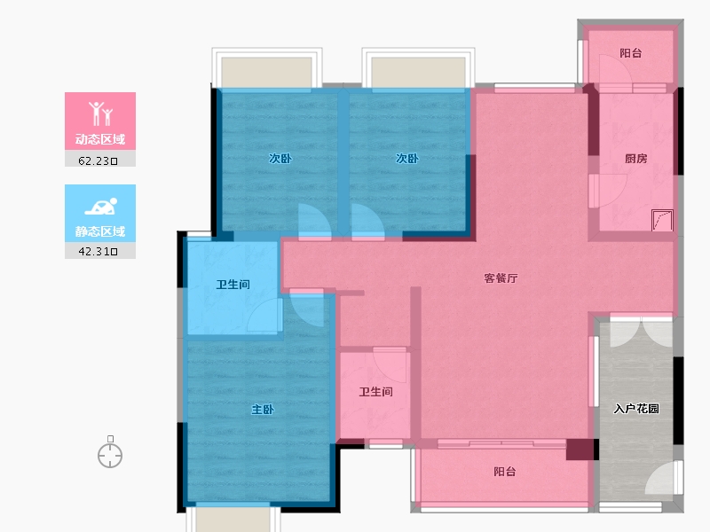 四川省-成都市-南城锦地-125.00-户型库-动静分区