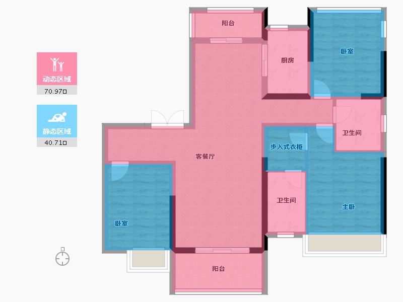 湖南省-衡阳市-恒生玫瑰庄园-99.20-户型库-动静分区