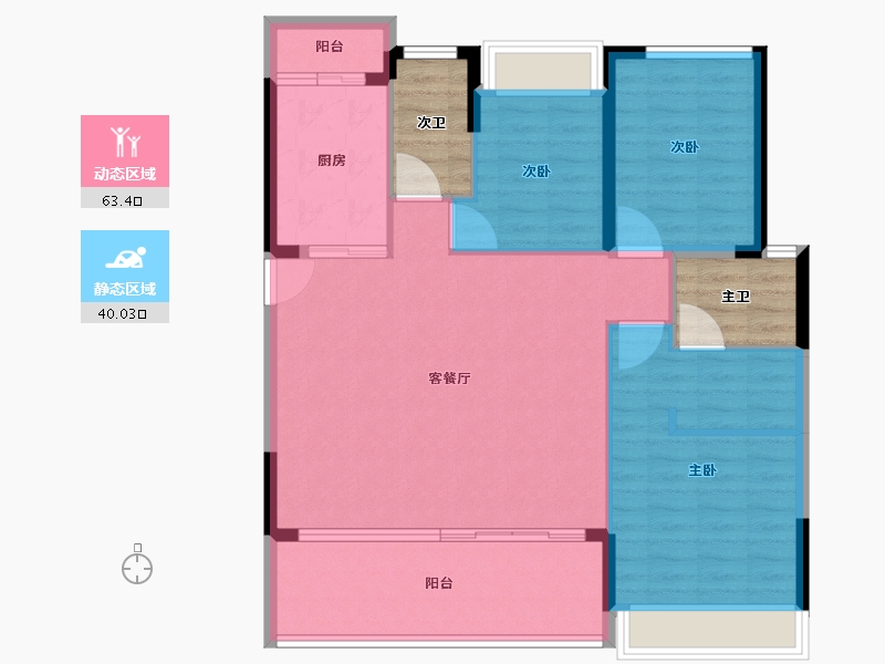 云南省-保山市-景业高黎贡小镇-102.20-户型库-动静分区