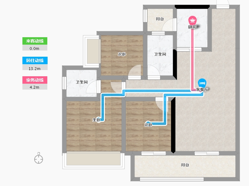 福建省-南平市-鑫盛富贵名门-79.66-户型库-动静线