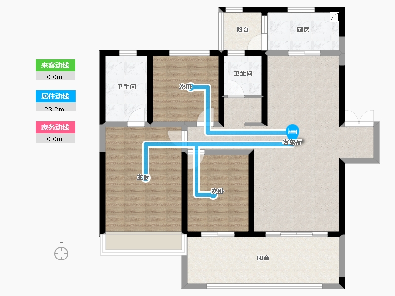 云南省-红河哈尼族彝族自治州-缙颐·云间阙府-111.17-户型库-动静线