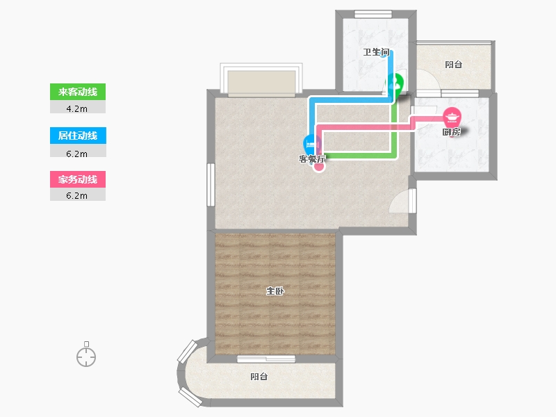 福建省-南平市-建瓯水岸蓝桥-62.55-户型库-动静线