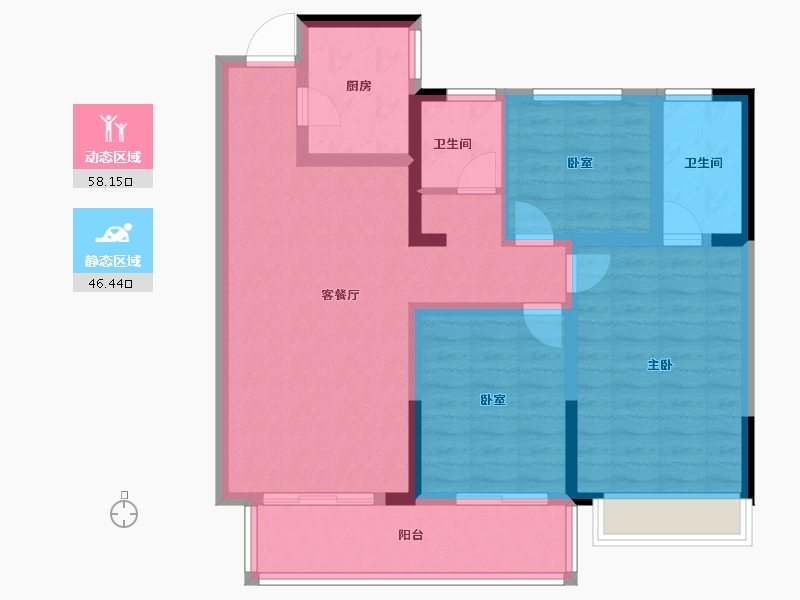 河南省-南阳市-建业龙悦城-93.06-户型库-动静分区