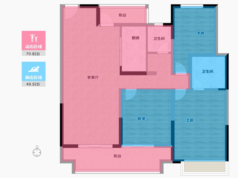 河南省-商丘市-虞城建业山水湖城·2期-108.00-户型库-动静分区