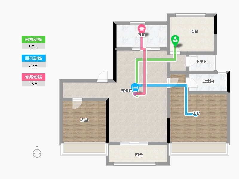 河南省-信阳市-碧桂园学府壹号-97.15-户型库-动静线