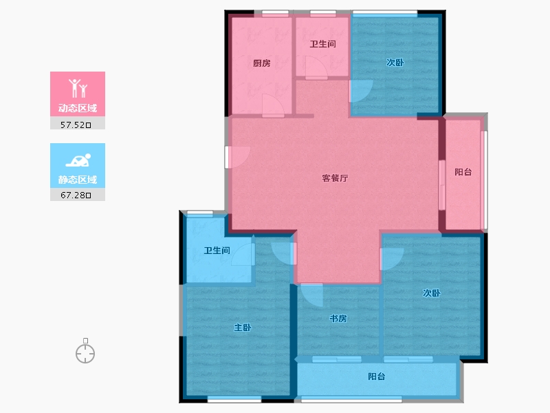 浙江省-台州市-东泰·枫韵嘉园-112.97-户型库-动静分区