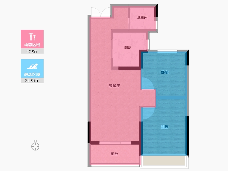 浙江省-台州市-曙光平桥首府-64.00-户型库-动静分区