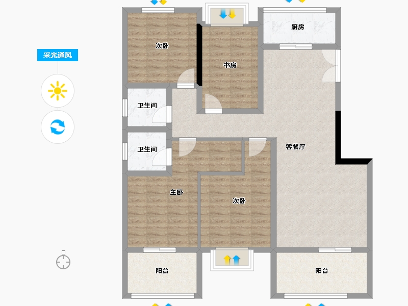 广西壮族自治区-南宁市-南宁启迪东盟科技城-113.16-户型库-采光通风