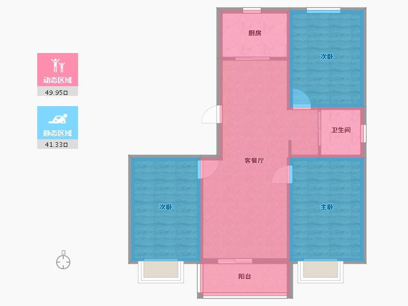 山西省-忻州市-文悦台-91.68-户型库-动静分区