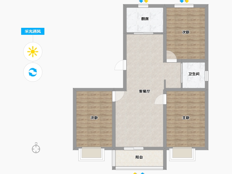 山西省-忻州市-文悦台-91.68-户型库-采光通风