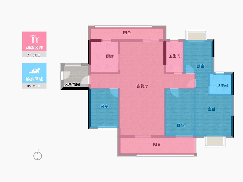 广东省-河源市-翰林苑商住小区-119.00-户型库-动静分区