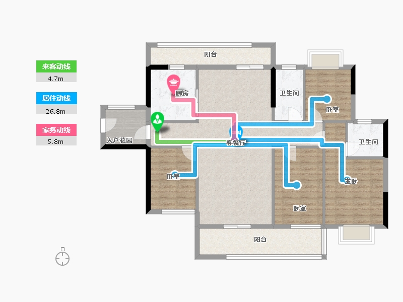 广东省-河源市-翰林苑商住小区-119.00-户型库-动静线