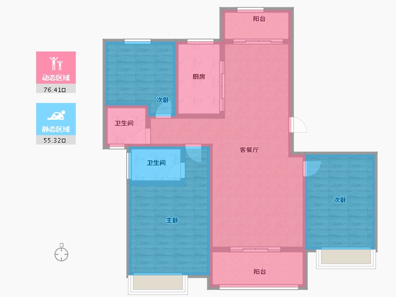 陕西省-安康市-坝河新城-118.15-户型库-动静分区