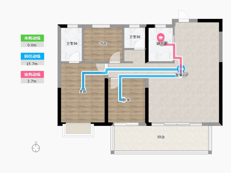 广西壮族自治区-南宁市-保利明玥江山-94.90-户型库-动静线