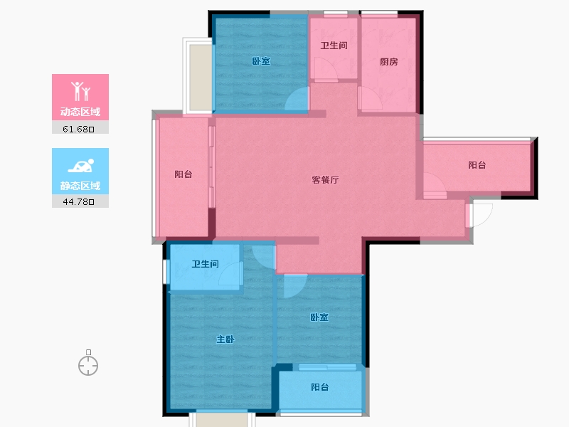 福建省-南平市-闽芝中睿城-95.15-户型库-动静分区