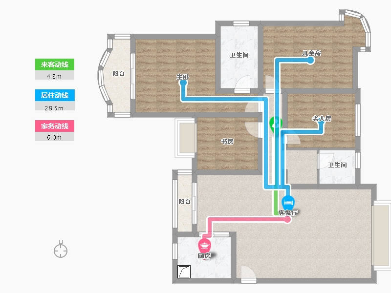 河南省-郑州市-美景天城-115.00-户型库-动静线