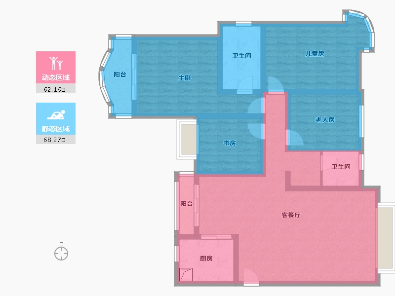 河南省-郑州市-美景天城-115.00-户型库-动静分区