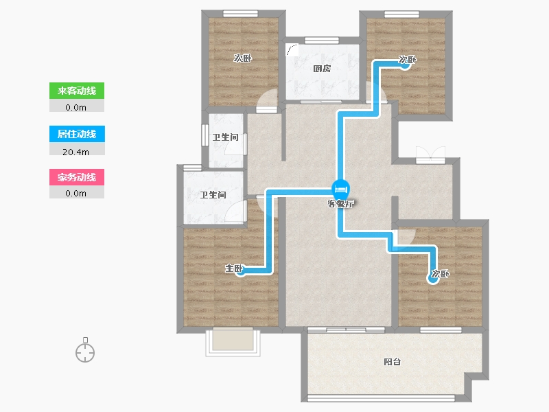 山东省-菏泽市-润通新时代-110.00-户型库-动静线