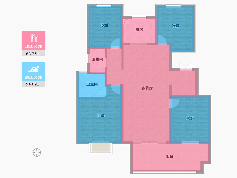 山东省-菏泽市-润通新时代-110.00-户型库-动静分区