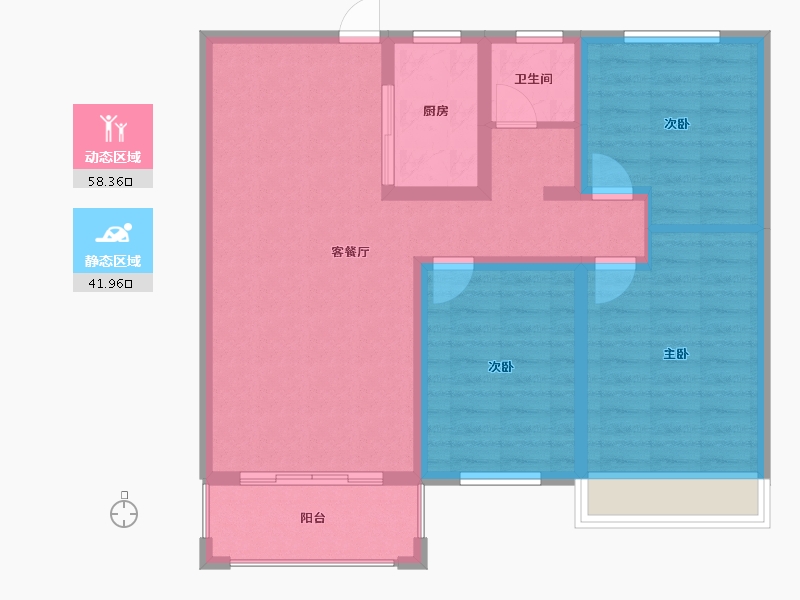 河南省-南阳市-内乡北斗星城-90.09-户型库-动静分区