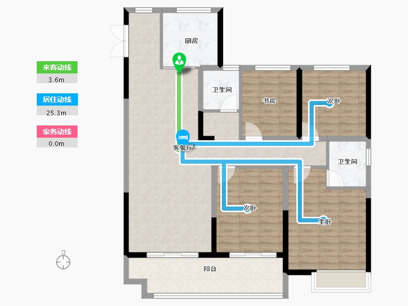 山东省-菏泽市-中丞玖璋台-121.60-户型库-动静线