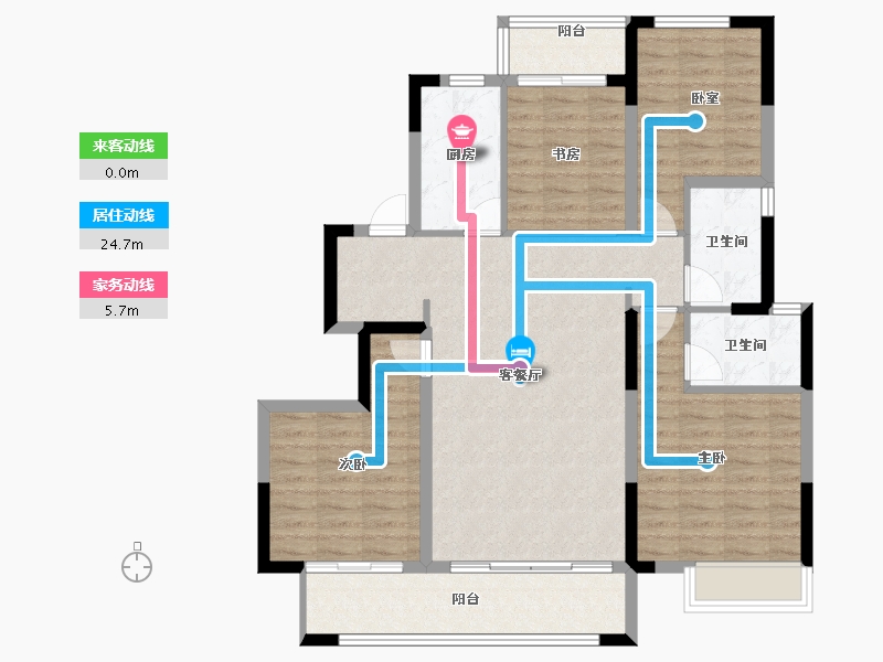 河南省-商丘市-中建观湖宸府-105.64-户型库-动静线