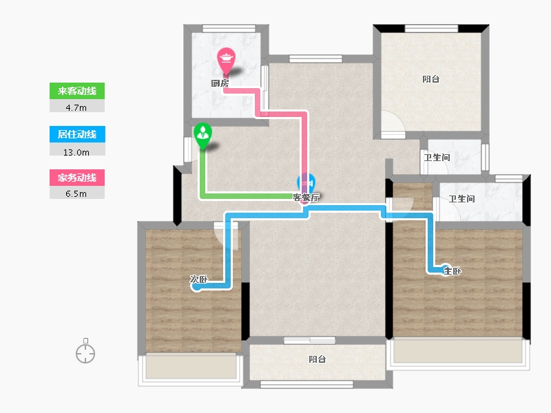 河南省-信阳市-碧桂园学府壹号-101.16-户型库-动静线